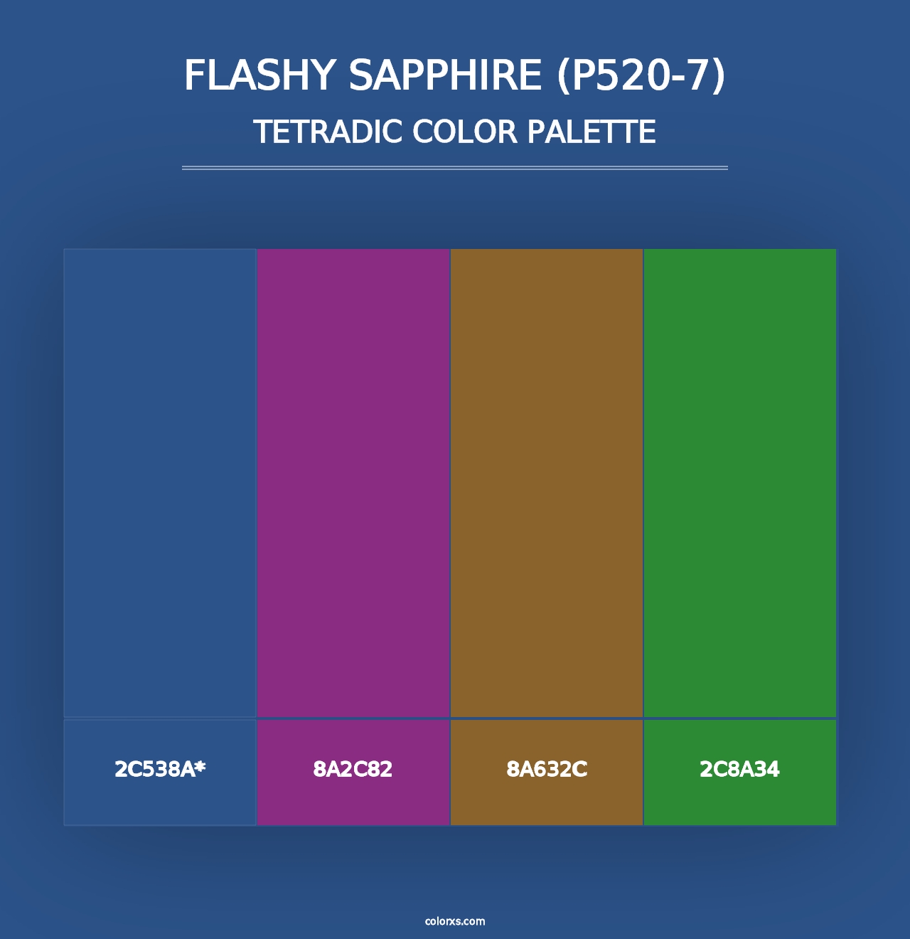 Flashy Sapphire (P520-7) - Tetradic Color Palette