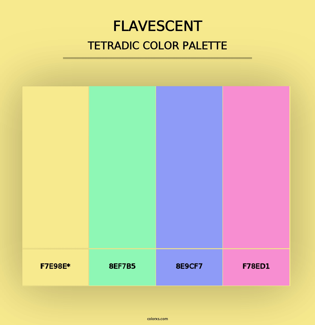 Flavescent - Tetradic Color Palette