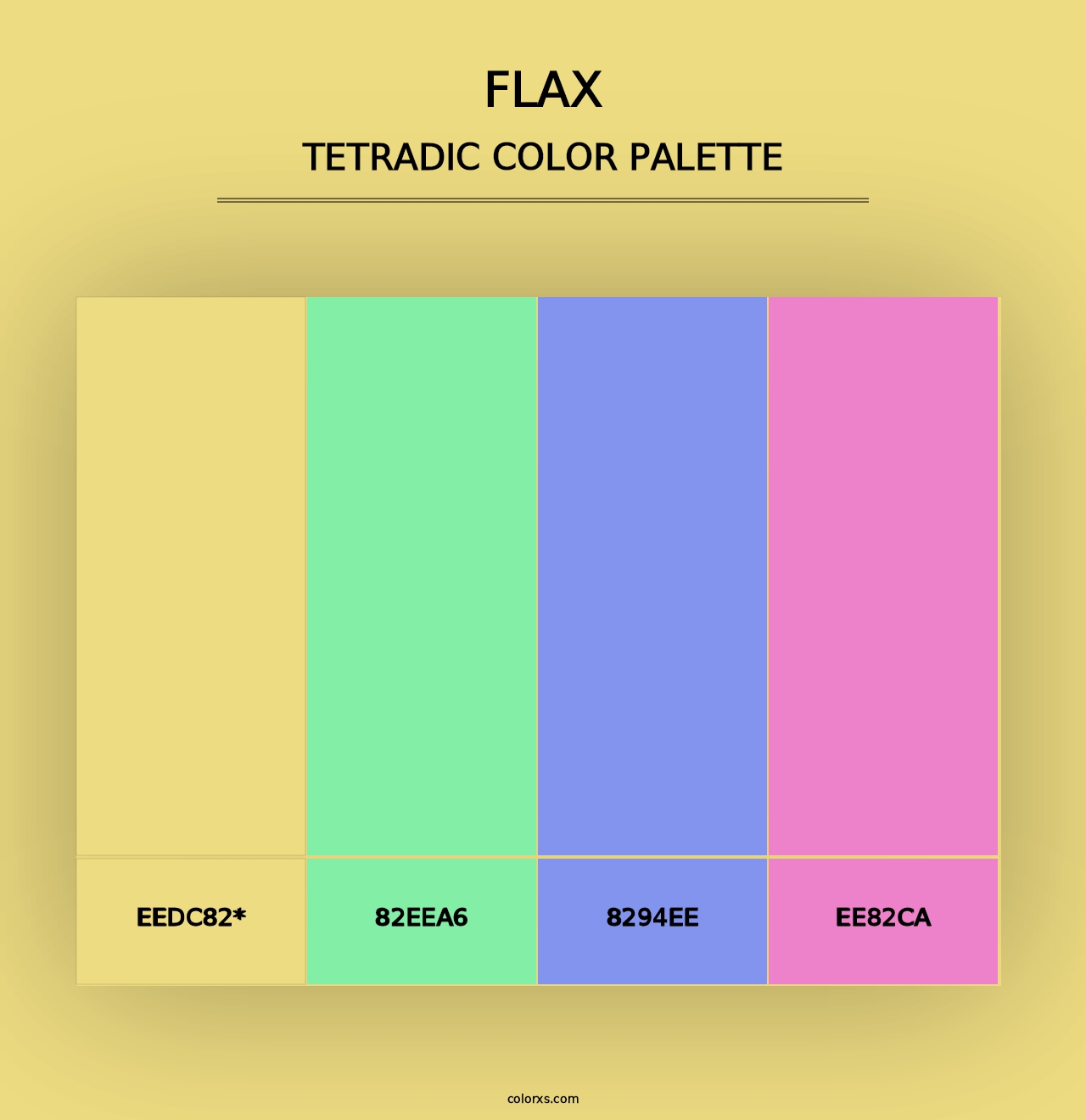 Flax - Tetradic Color Palette