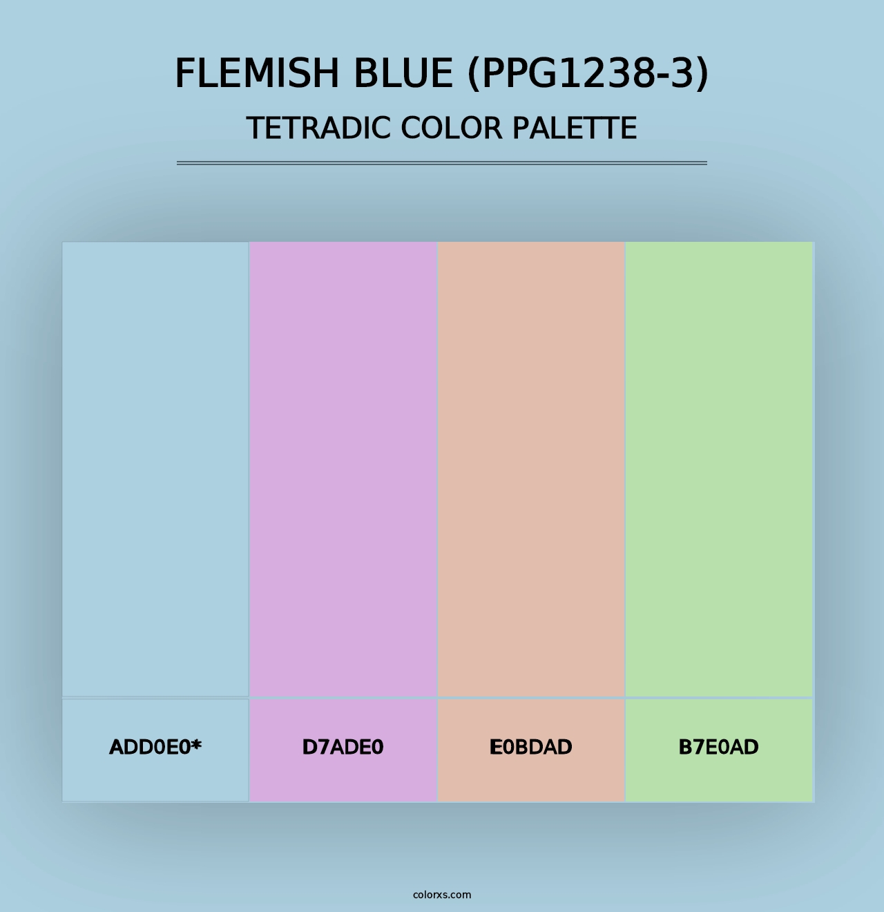 Flemish Blue (PPG1238-3) - Tetradic Color Palette