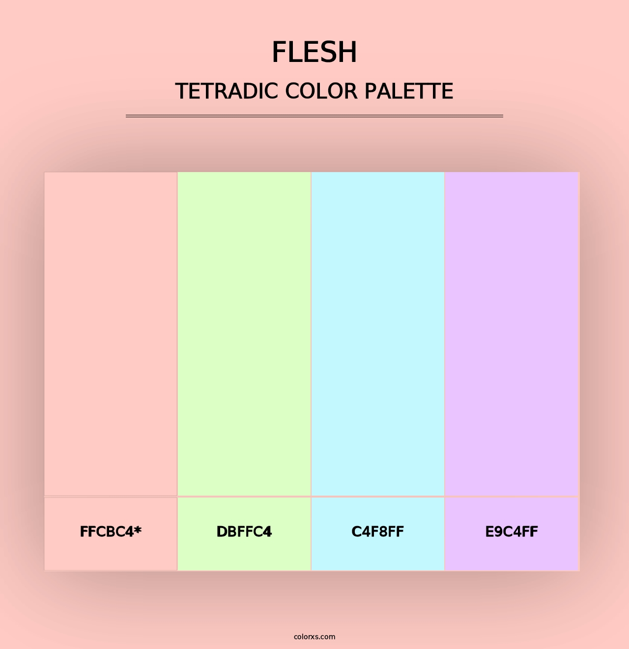 Flesh - Tetradic Color Palette