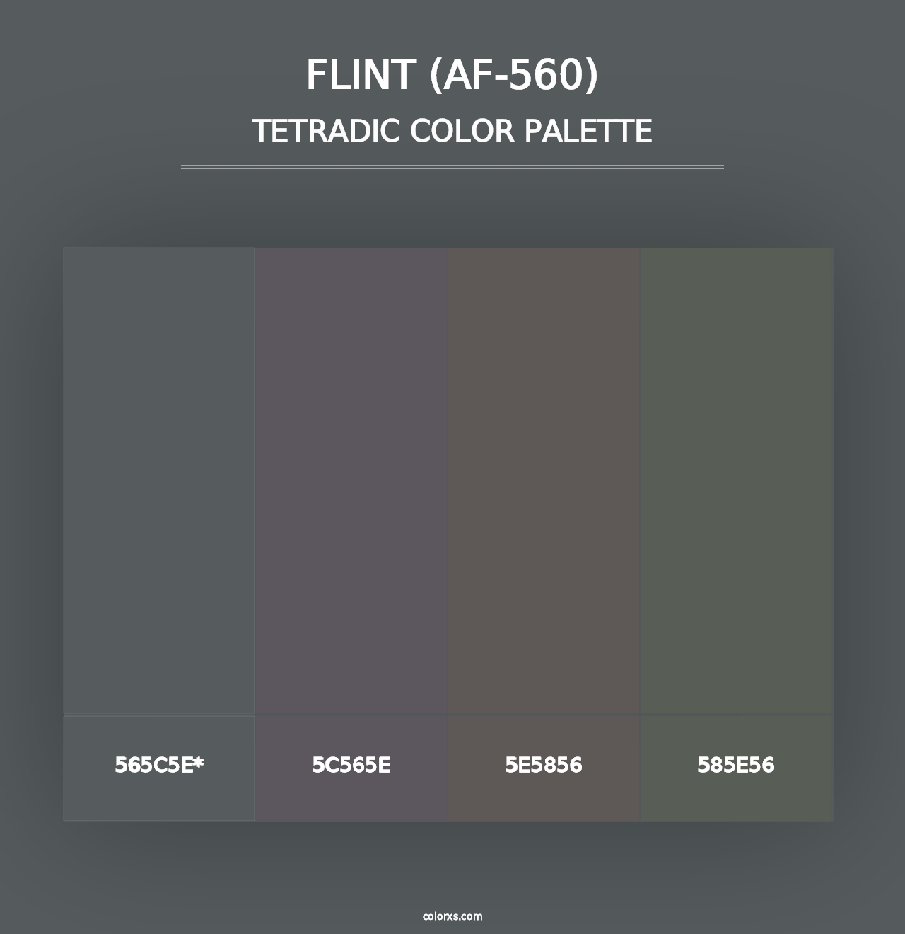 Flint (AF-560) - Tetradic Color Palette