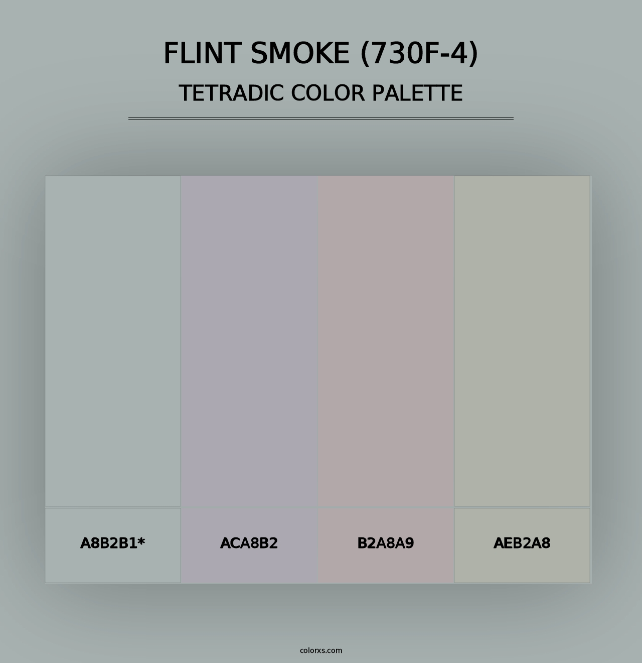 Flint Smoke (730F-4) - Tetradic Color Palette