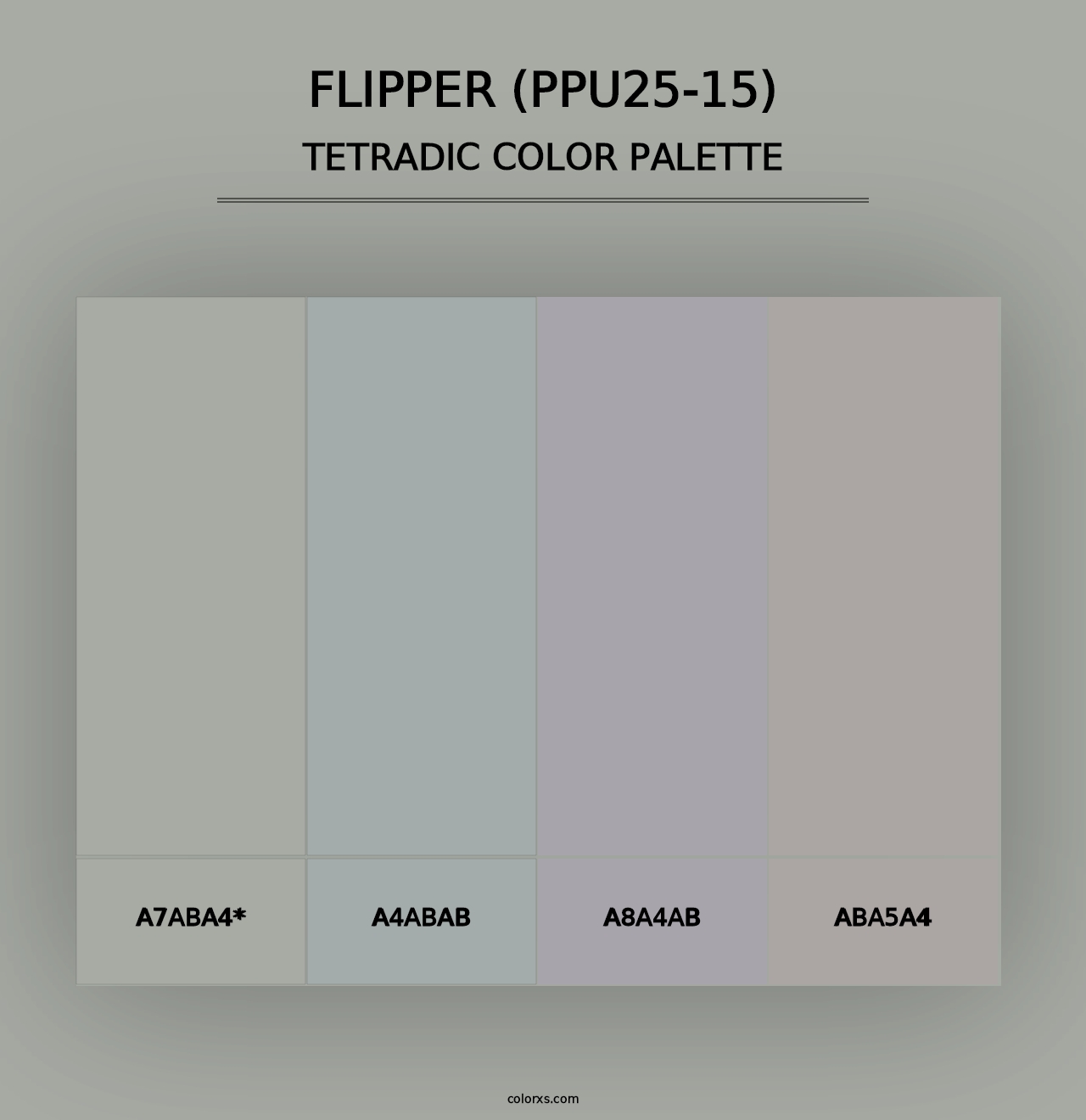 Flipper (PPU25-15) - Tetradic Color Palette