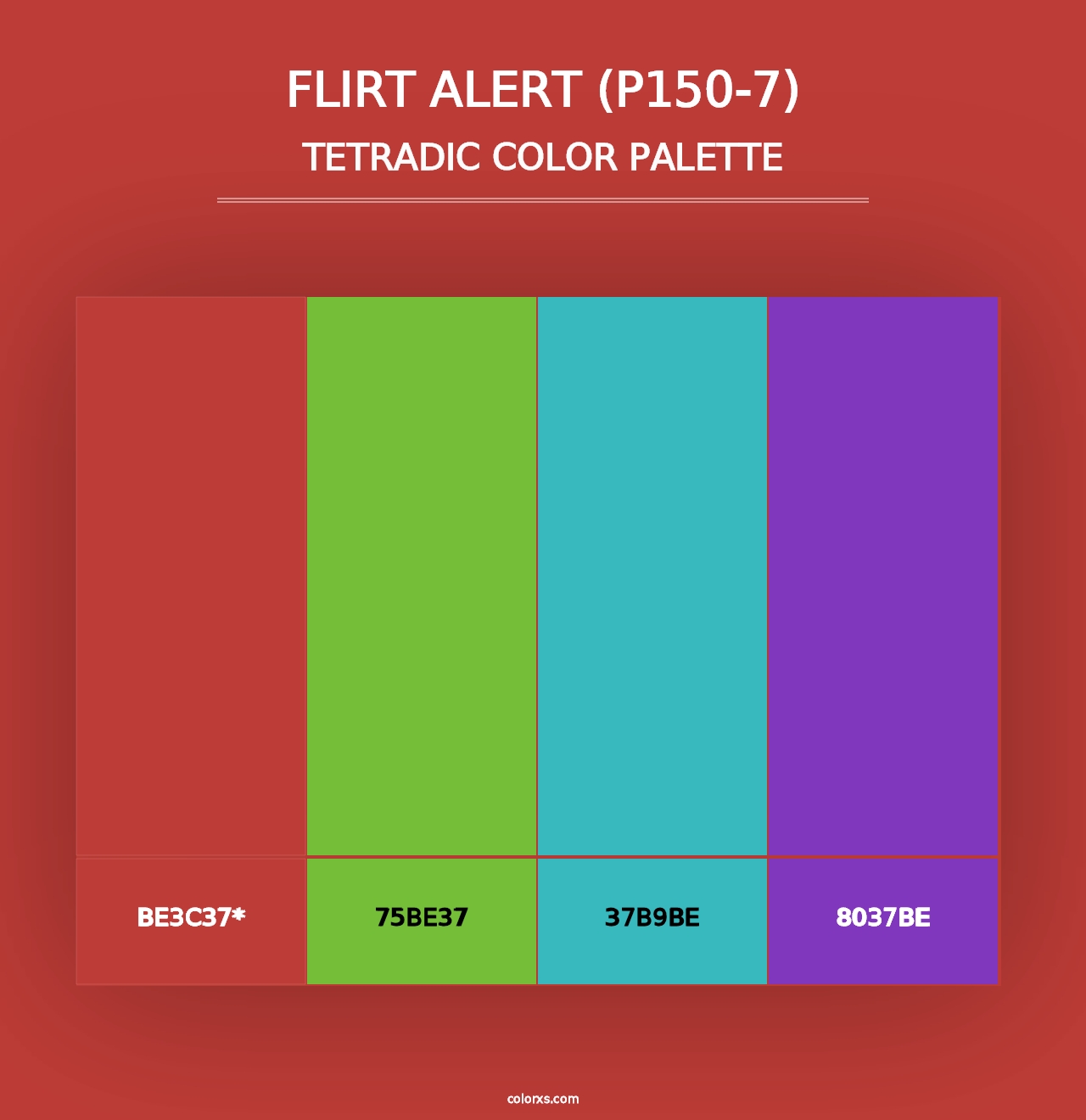 Flirt Alert (P150-7) - Tetradic Color Palette