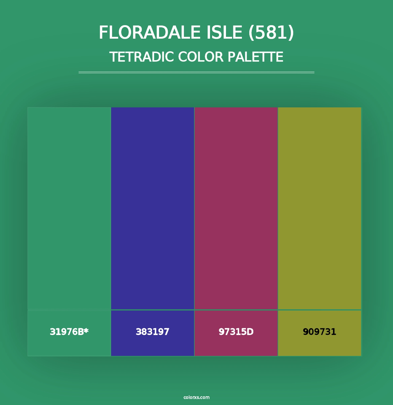 Floradale Isle (581) - Tetradic Color Palette