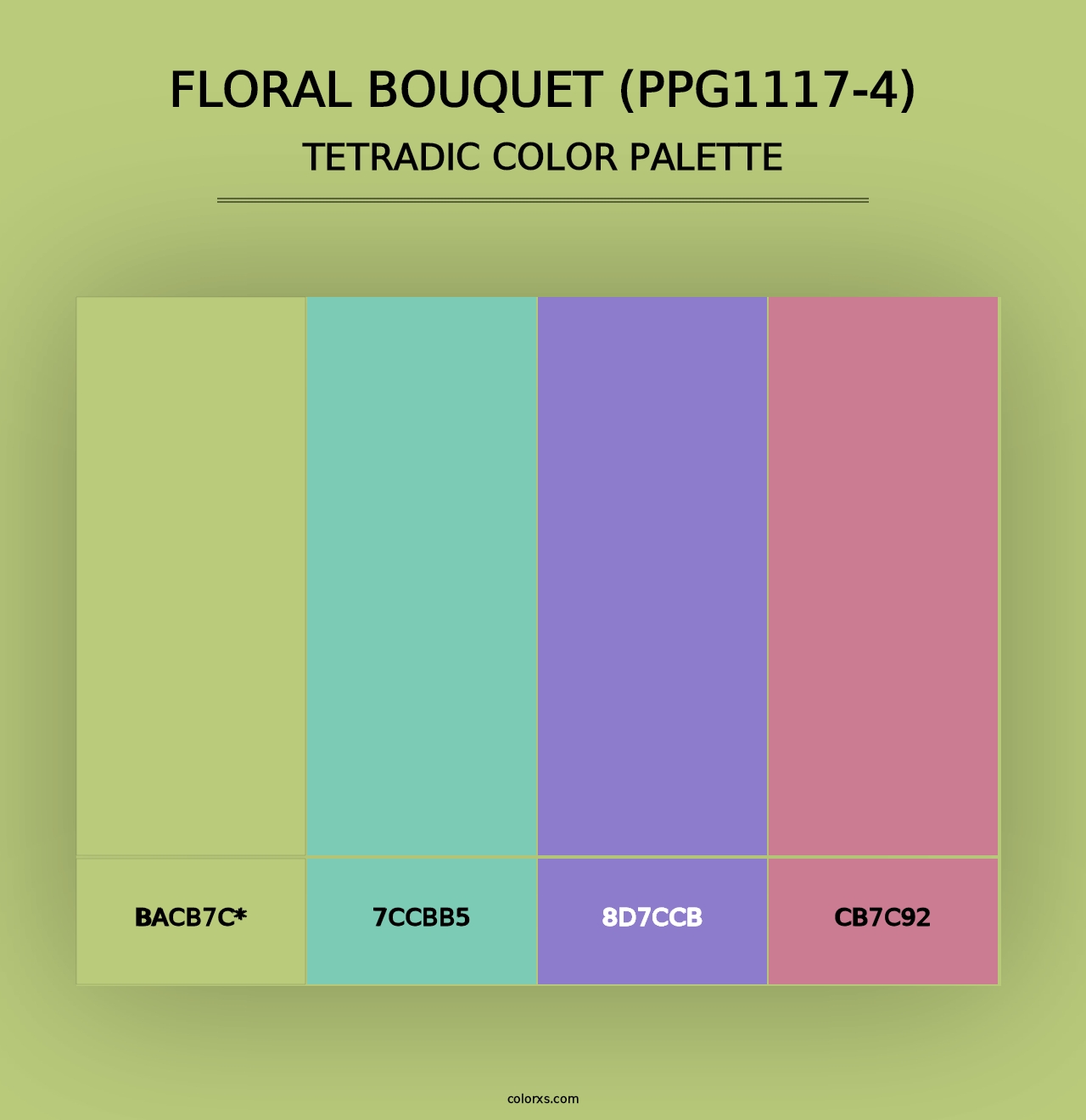 Floral Bouquet (PPG1117-4) - Tetradic Color Palette