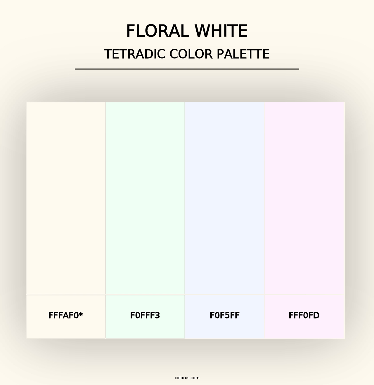 Floral White - Tetradic Color Palette