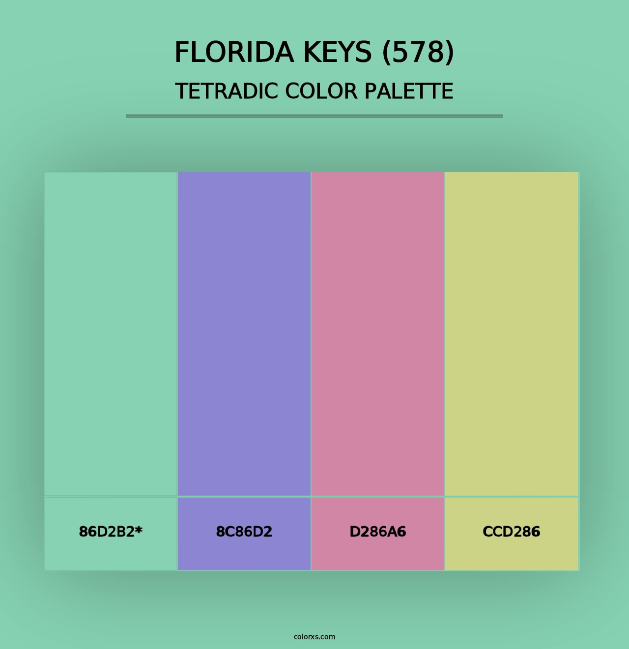 Florida Keys (578) - Tetradic Color Palette