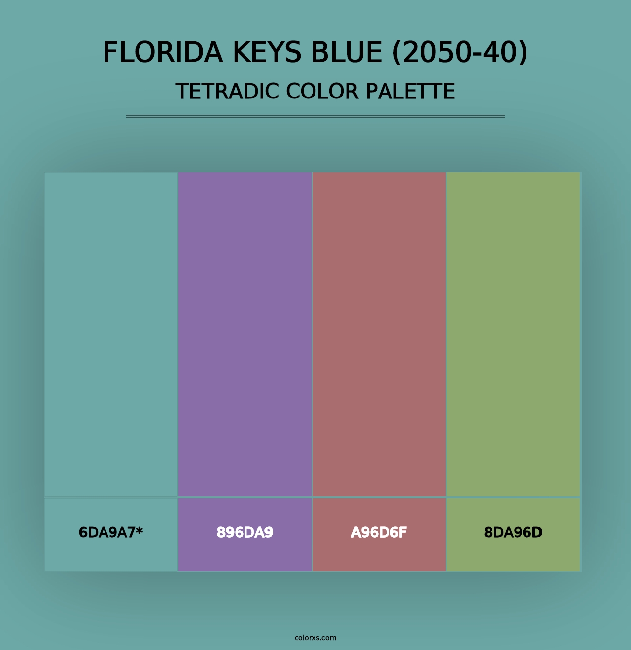 Florida Keys Blue (2050-40) - Tetradic Color Palette