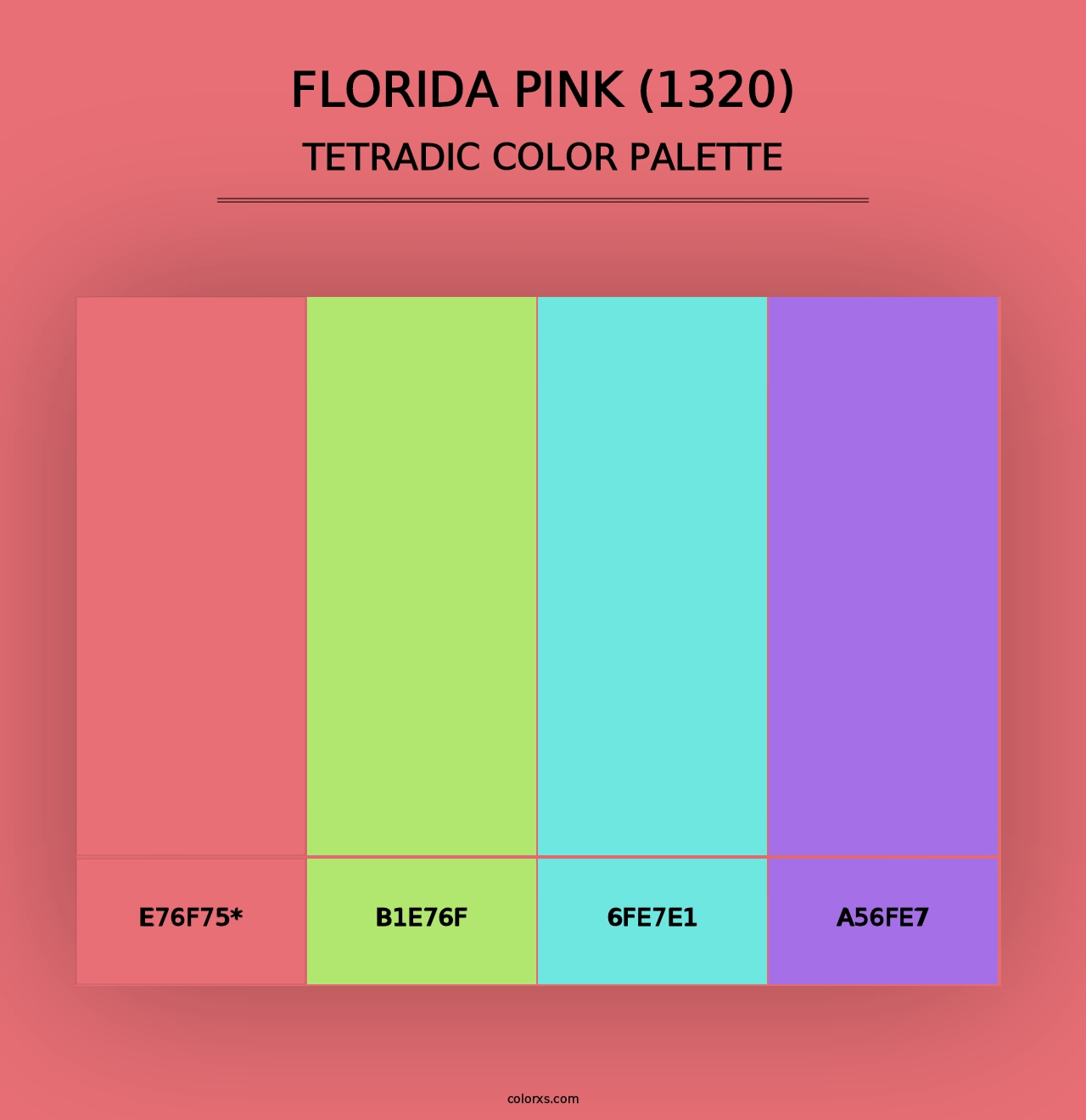 Florida Pink (1320) - Tetradic Color Palette