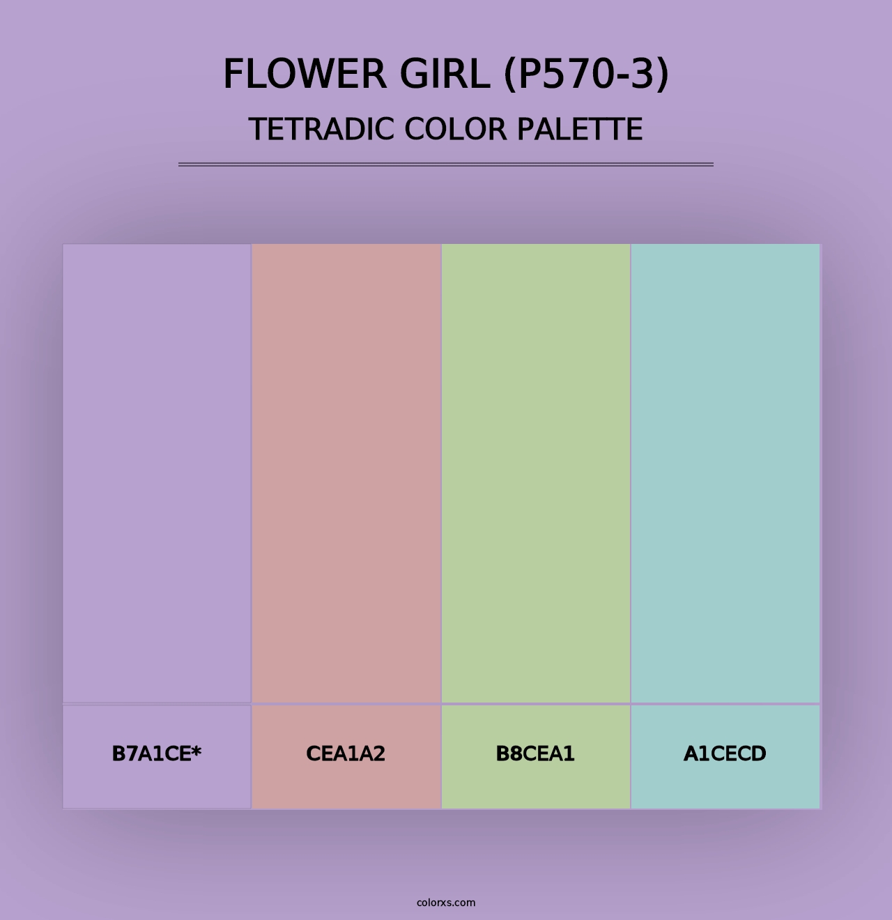 Flower Girl (P570-3) - Tetradic Color Palette