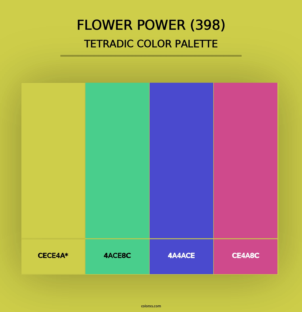 Flower Power (398) - Tetradic Color Palette