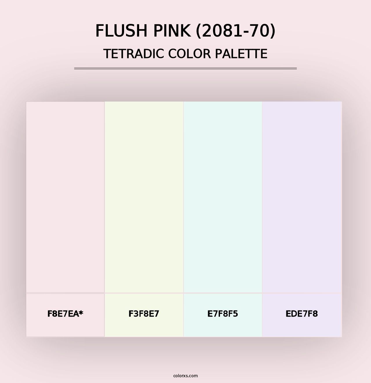 Flush Pink (2081-70) - Tetradic Color Palette