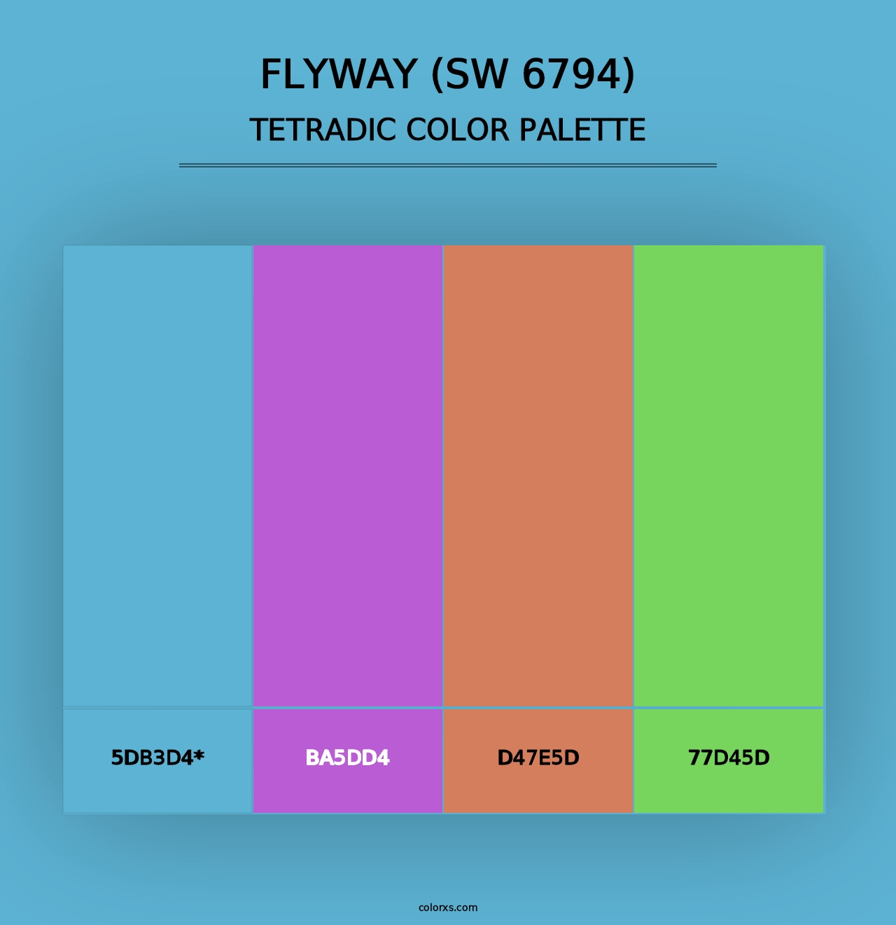 Flyway (SW 6794) - Tetradic Color Palette