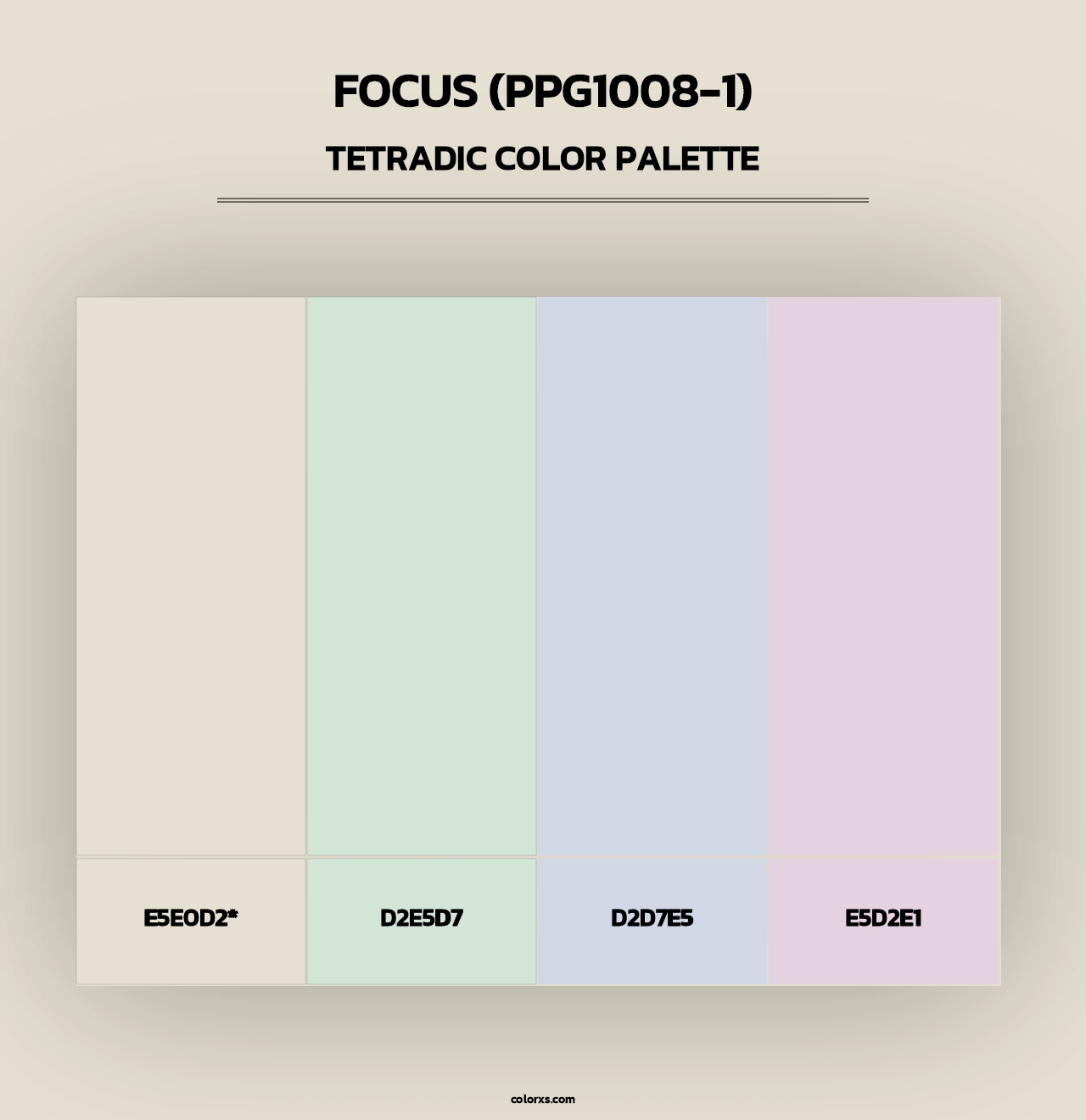 Focus (PPG1008-1) - Tetradic Color Palette