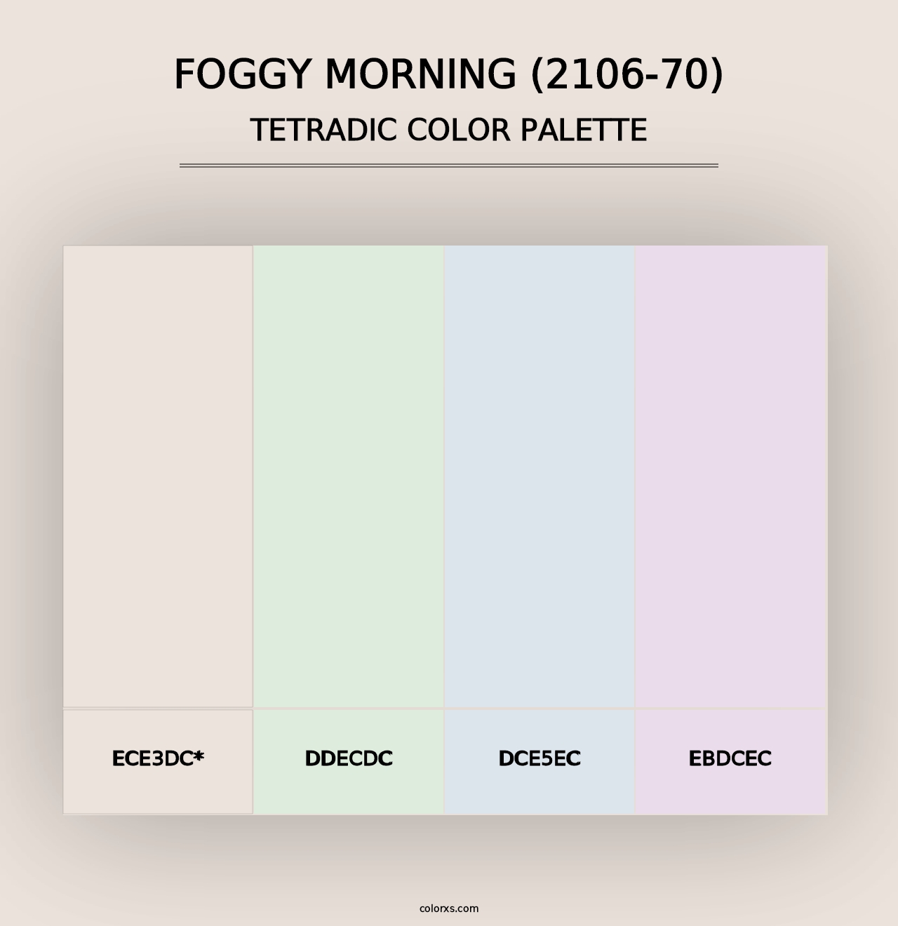 Foggy Morning (2106-70) - Tetradic Color Palette