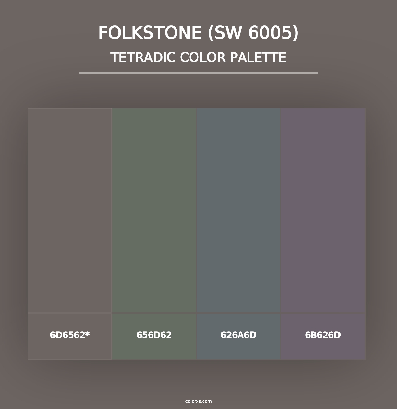 Folkstone (SW 6005) - Tetradic Color Palette