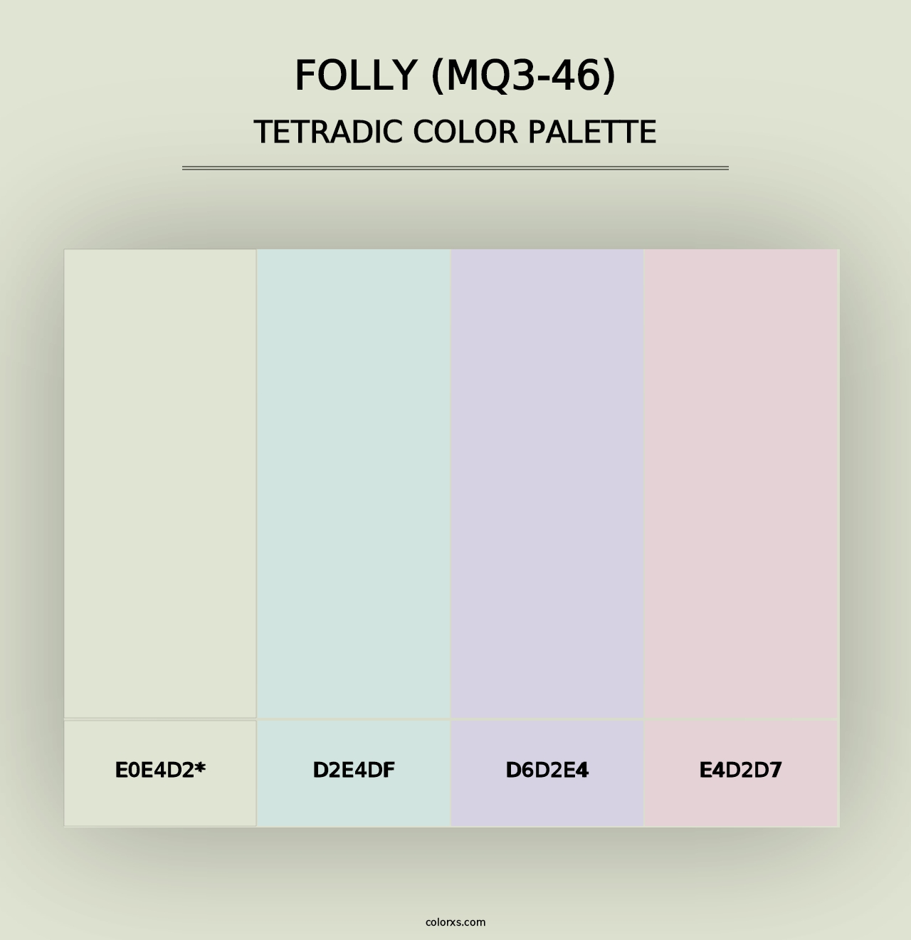 Folly (MQ3-46) - Tetradic Color Palette