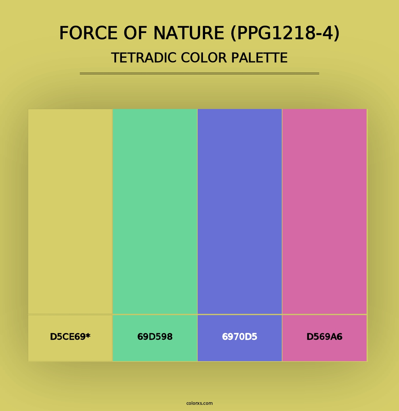 Force Of Nature (PPG1218-4) - Tetradic Color Palette