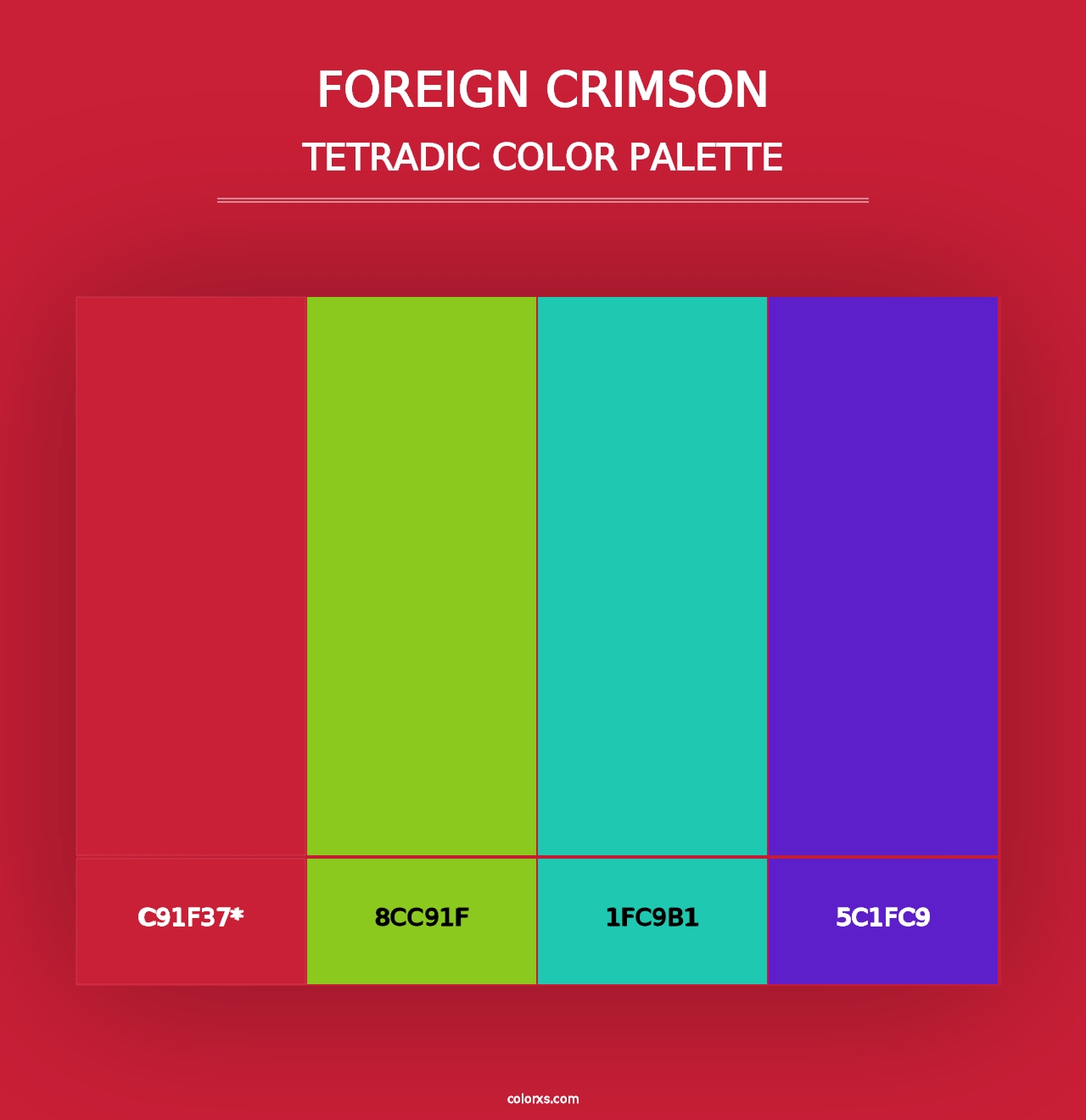 Foreign Crimson - Tetradic Color Palette