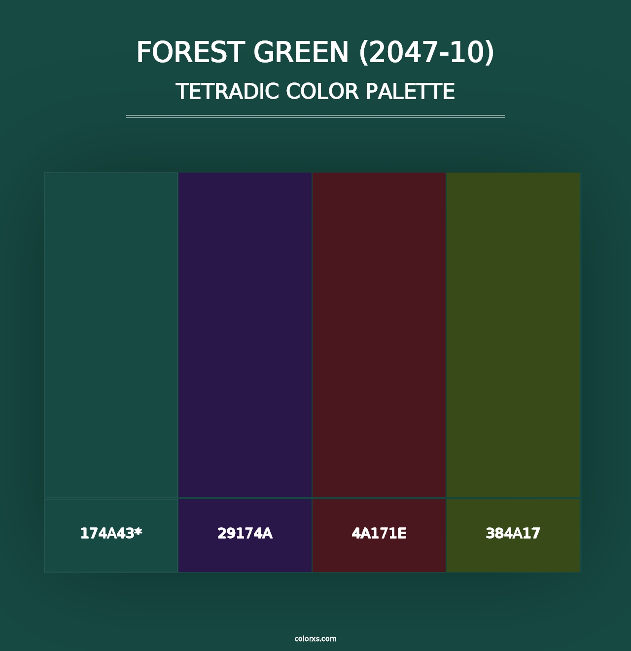 Forest Green (2047-10) - Tetradic Color Palette