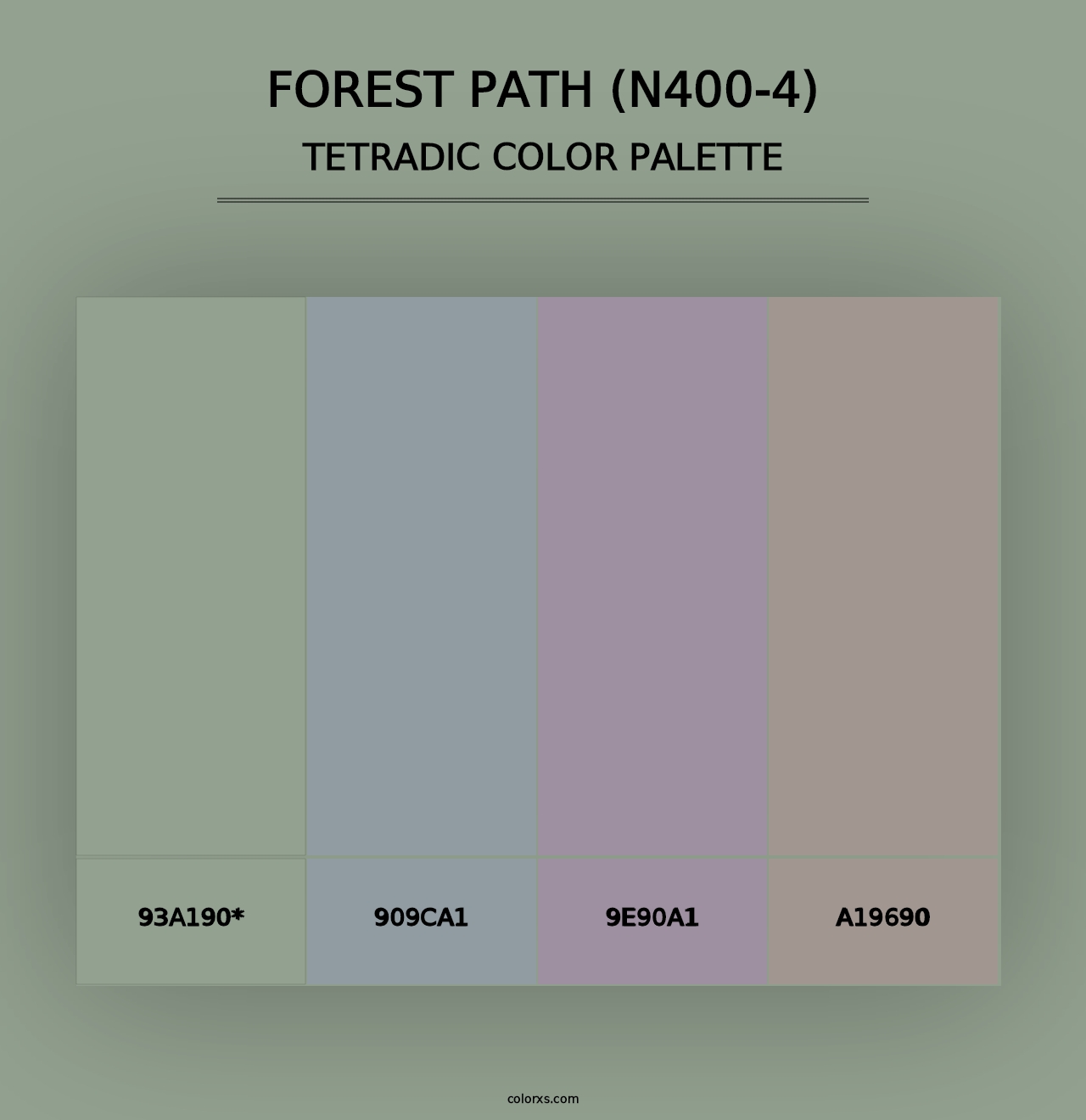 Forest Path (N400-4) - Tetradic Color Palette