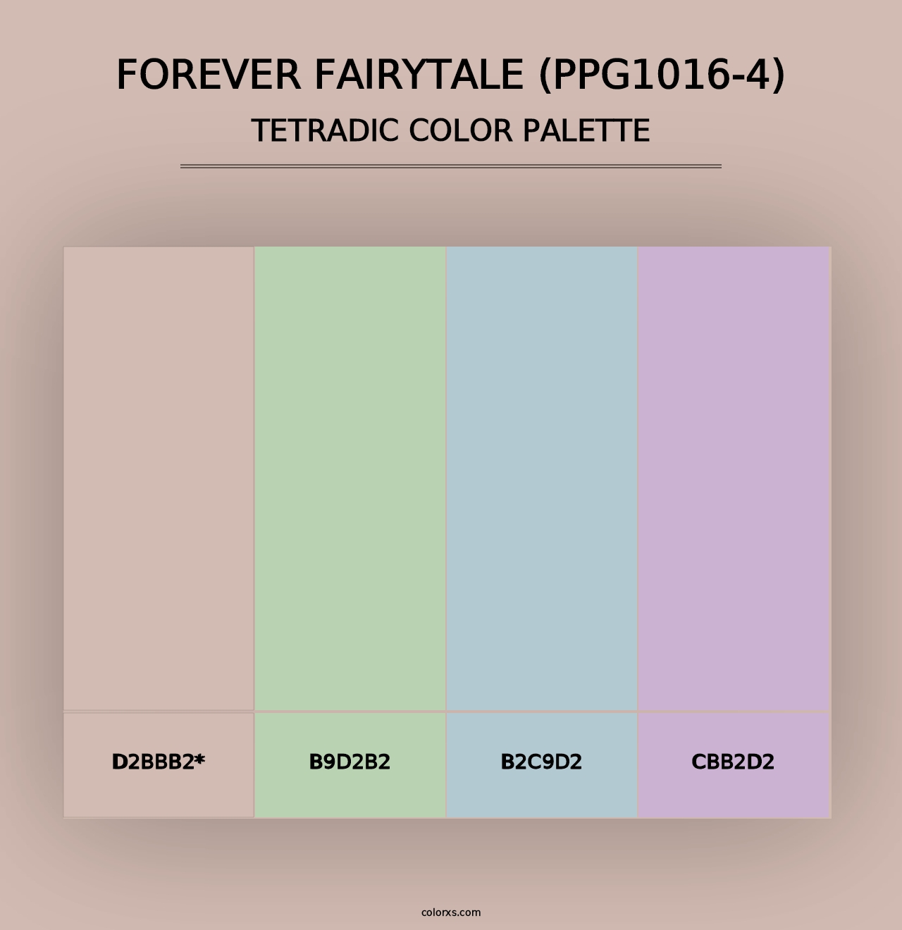 Forever Fairytale (PPG1016-4) - Tetradic Color Palette