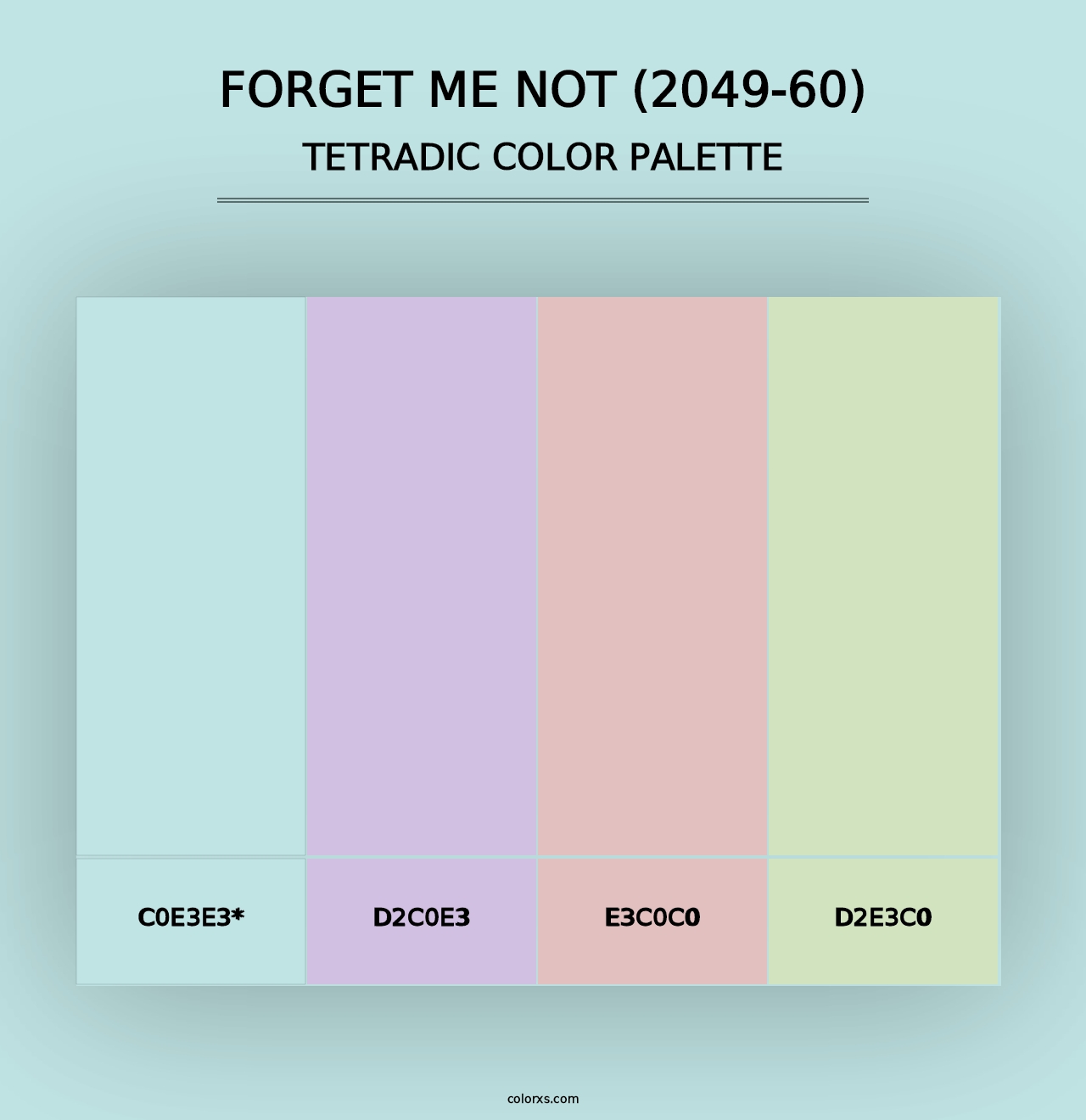 Forget Me Not (2049-60) - Tetradic Color Palette