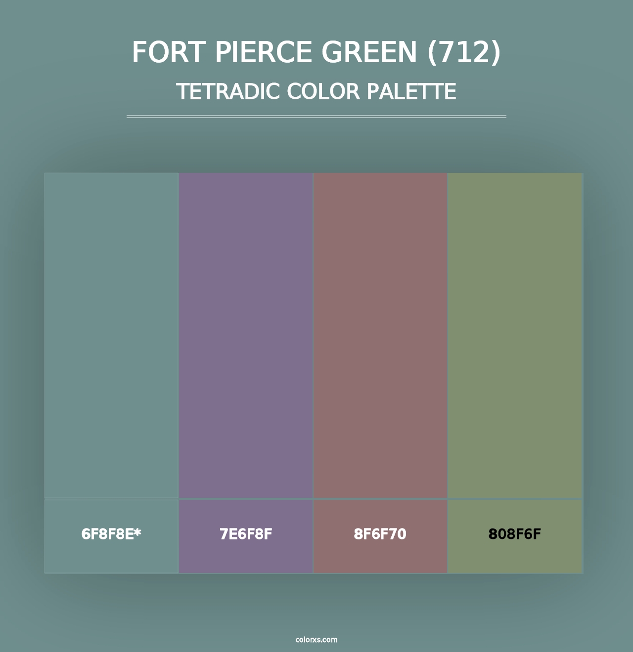 Fort Pierce Green (712) - Tetradic Color Palette