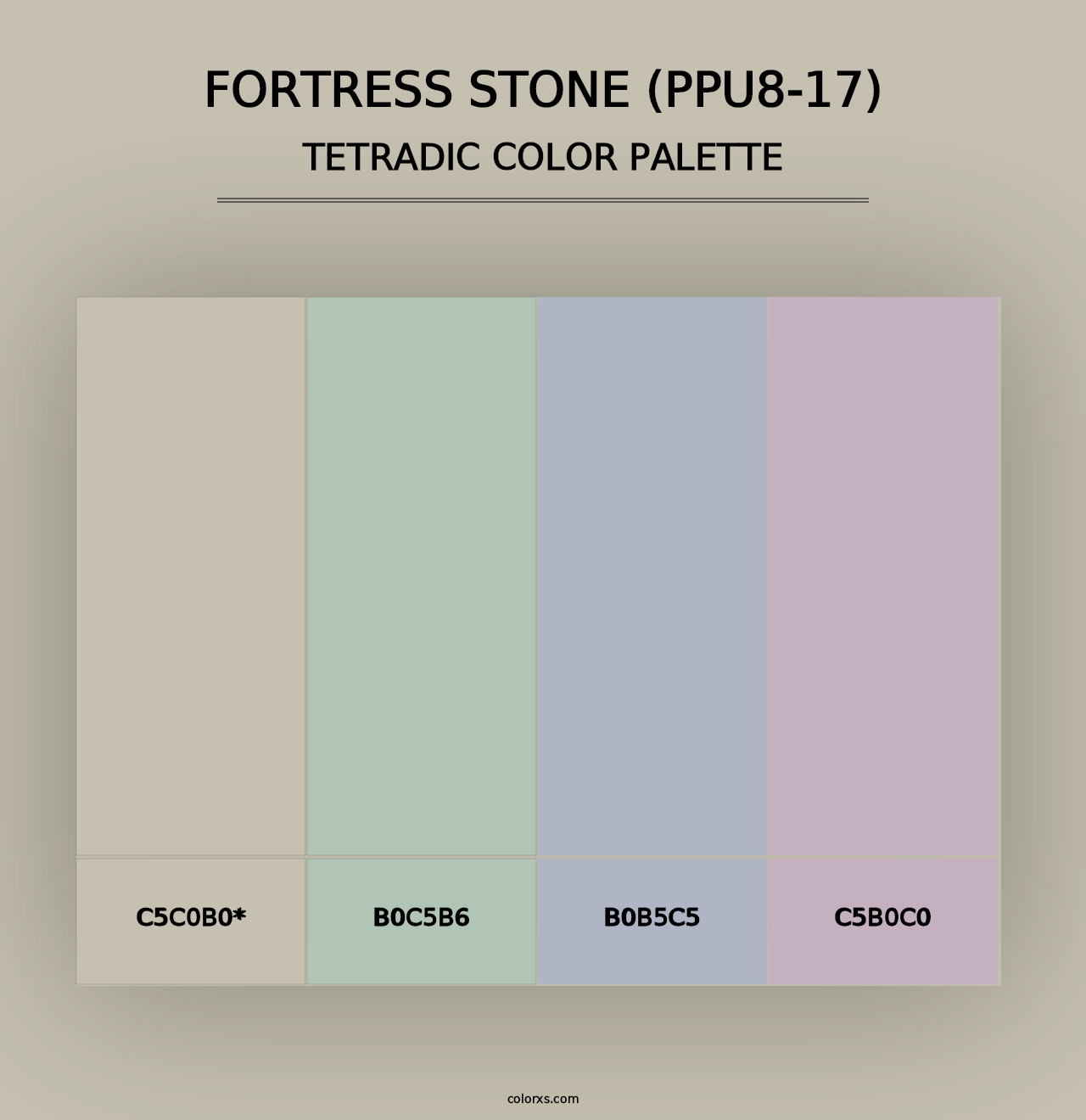 Fortress Stone (PPU8-17) - Tetradic Color Palette