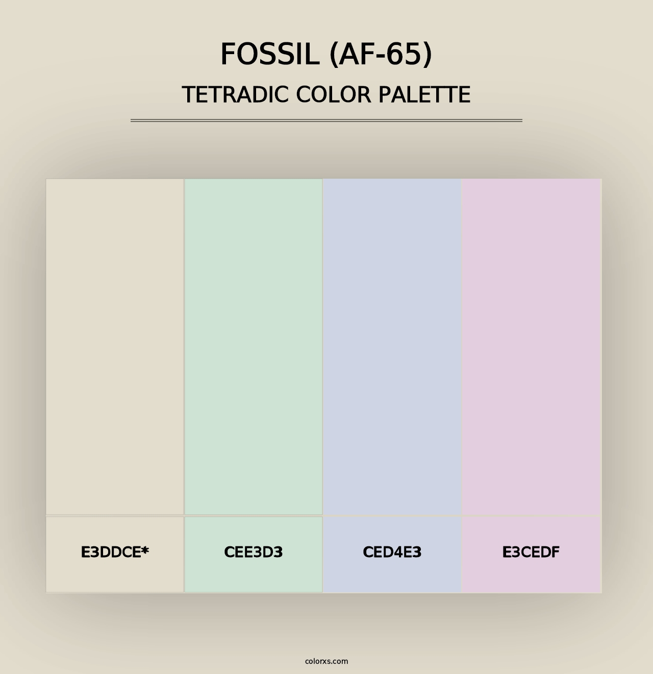 Fossil (AF-65) - Tetradic Color Palette