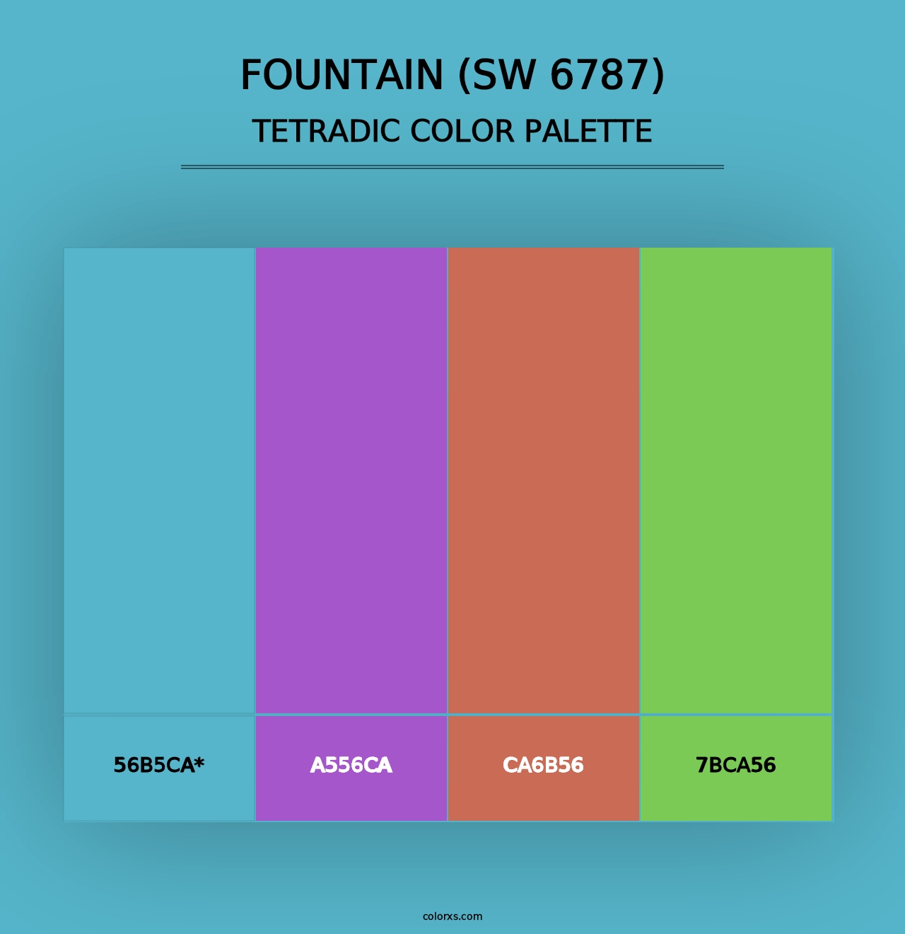 Fountain (SW 6787) - Tetradic Color Palette