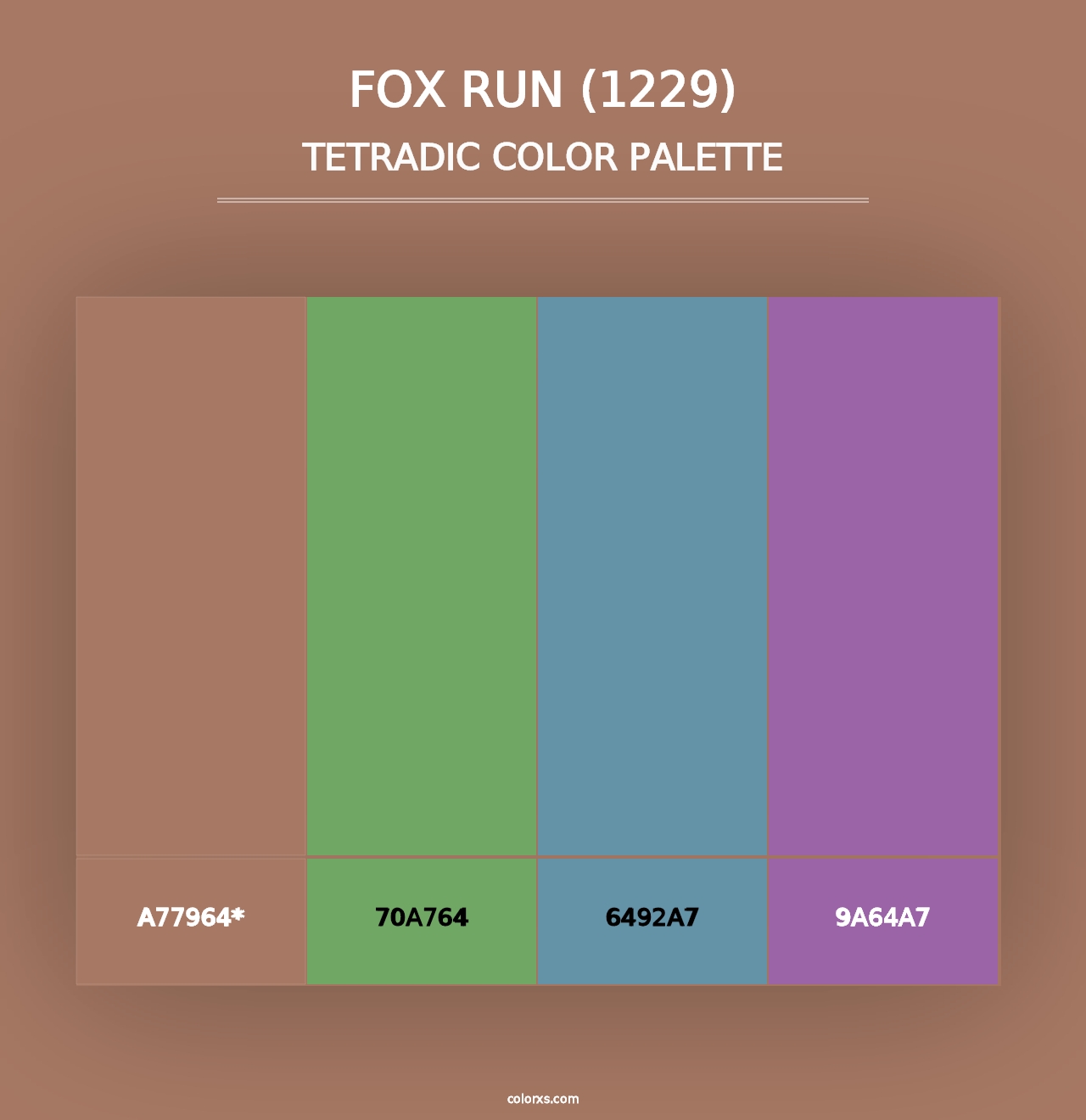 Fox Run (1229) - Tetradic Color Palette