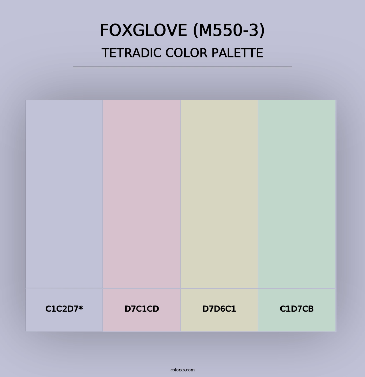 Foxglove (M550-3) - Tetradic Color Palette