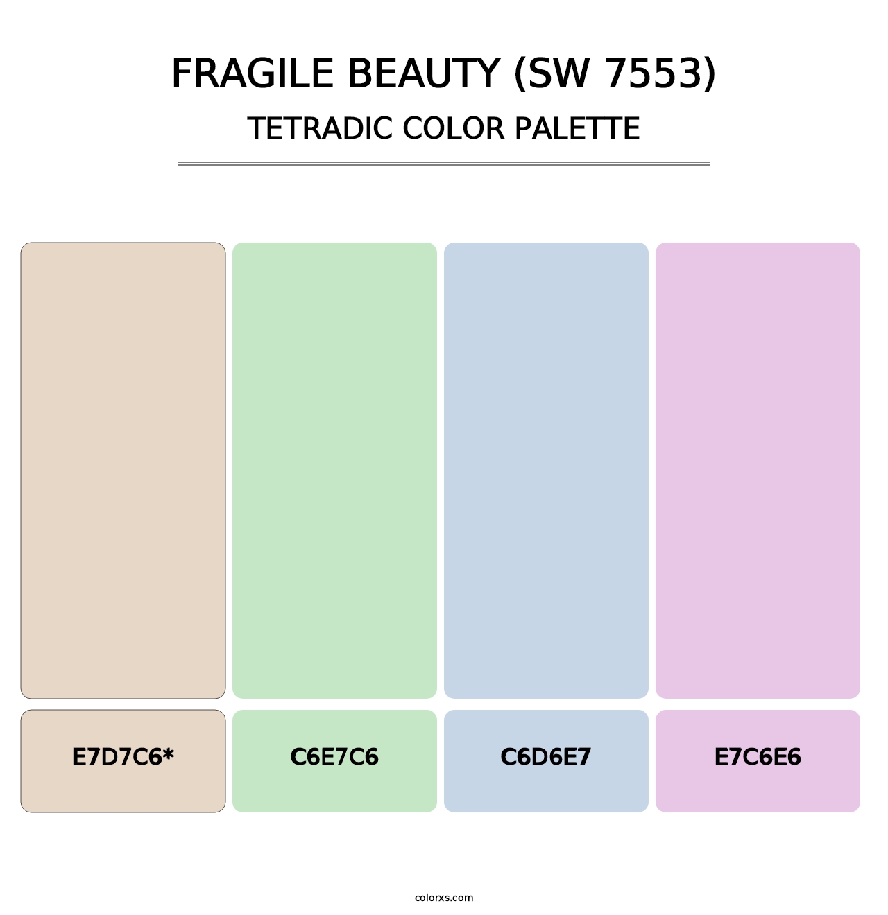 Fragile Beauty (SW 7553) - Tetradic Color Palette