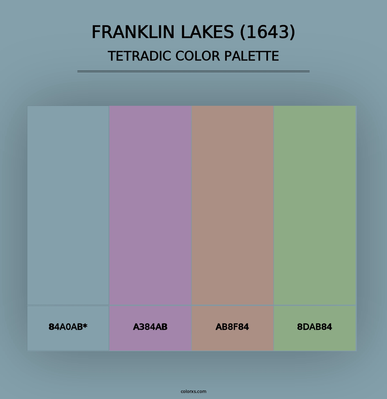 Franklin Lakes (1643) - Tetradic Color Palette