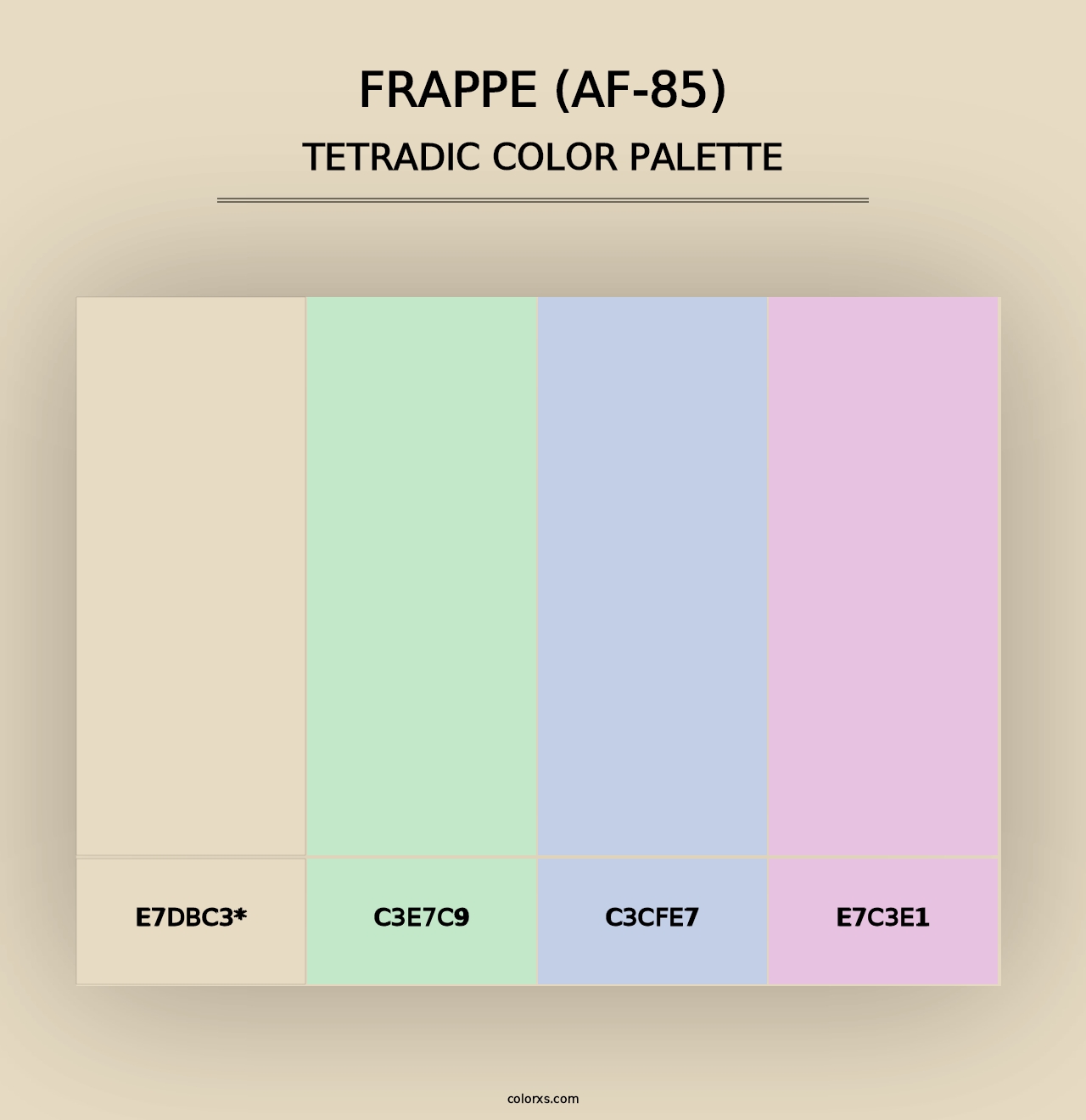 Frappe (AF-85) - Tetradic Color Palette