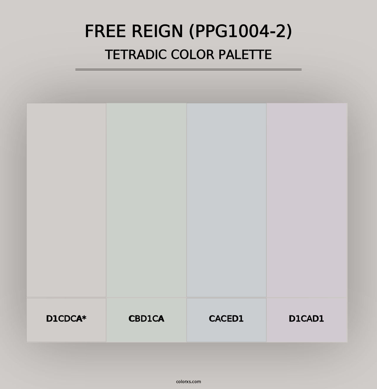 Free Reign (PPG1004-2) - Tetradic Color Palette