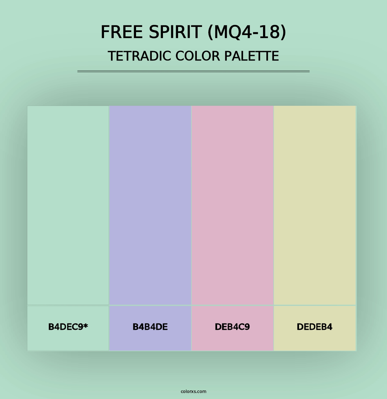 Free Spirit (MQ4-18) - Tetradic Color Palette