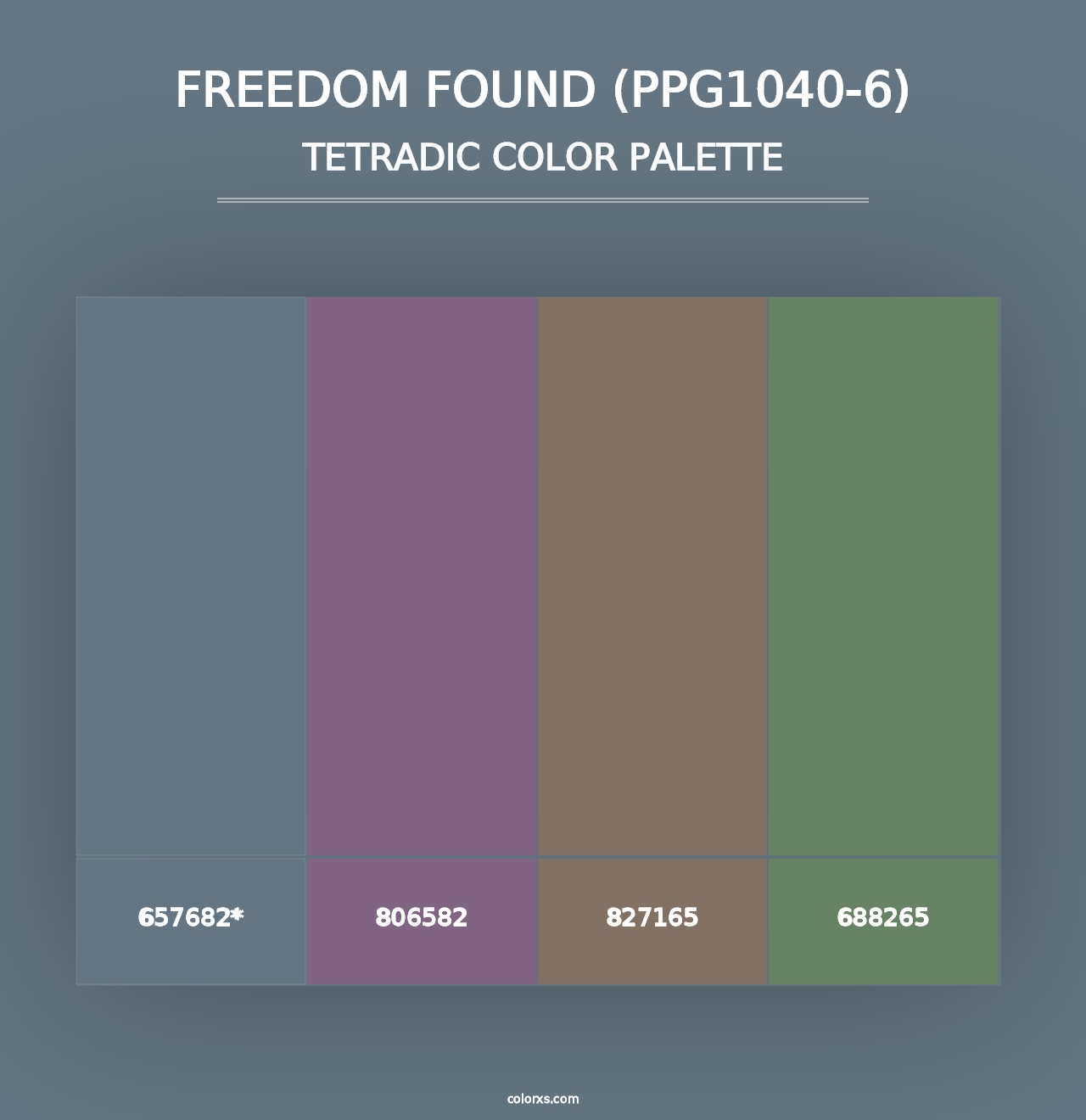 Freedom Found (PPG1040-6) - Tetradic Color Palette