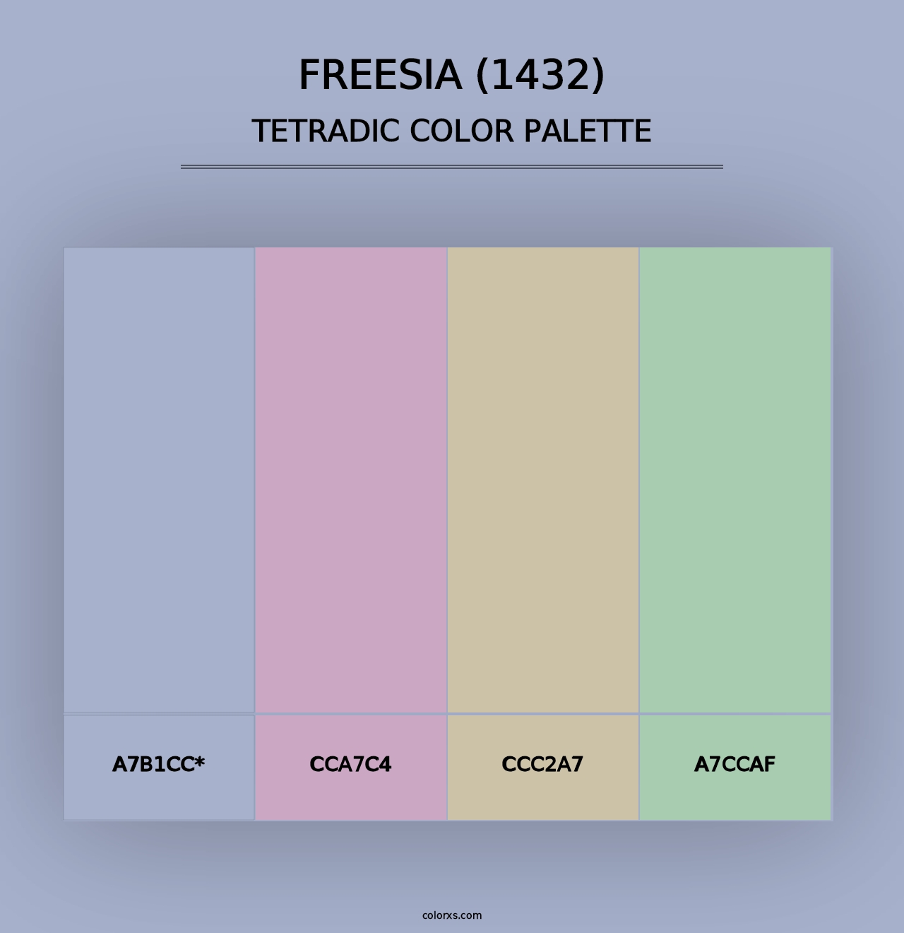 Freesia (1432) - Tetradic Color Palette