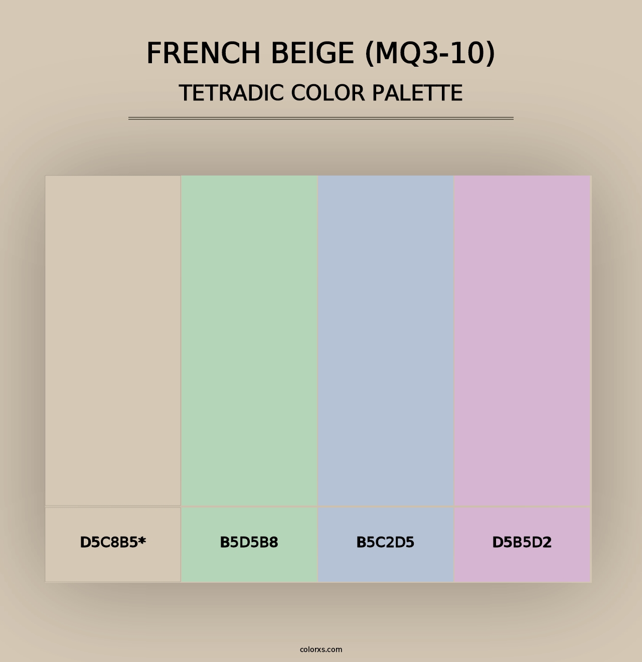 French Beige (MQ3-10) - Tetradic Color Palette