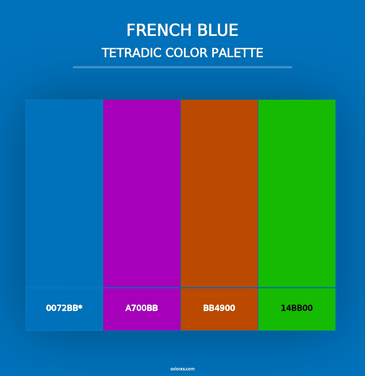 French Blue - Tetradic Color Palette