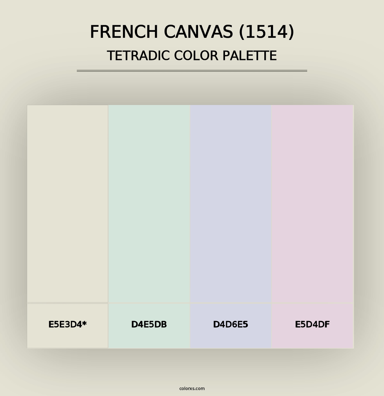 French Canvas (1514) - Tetradic Color Palette