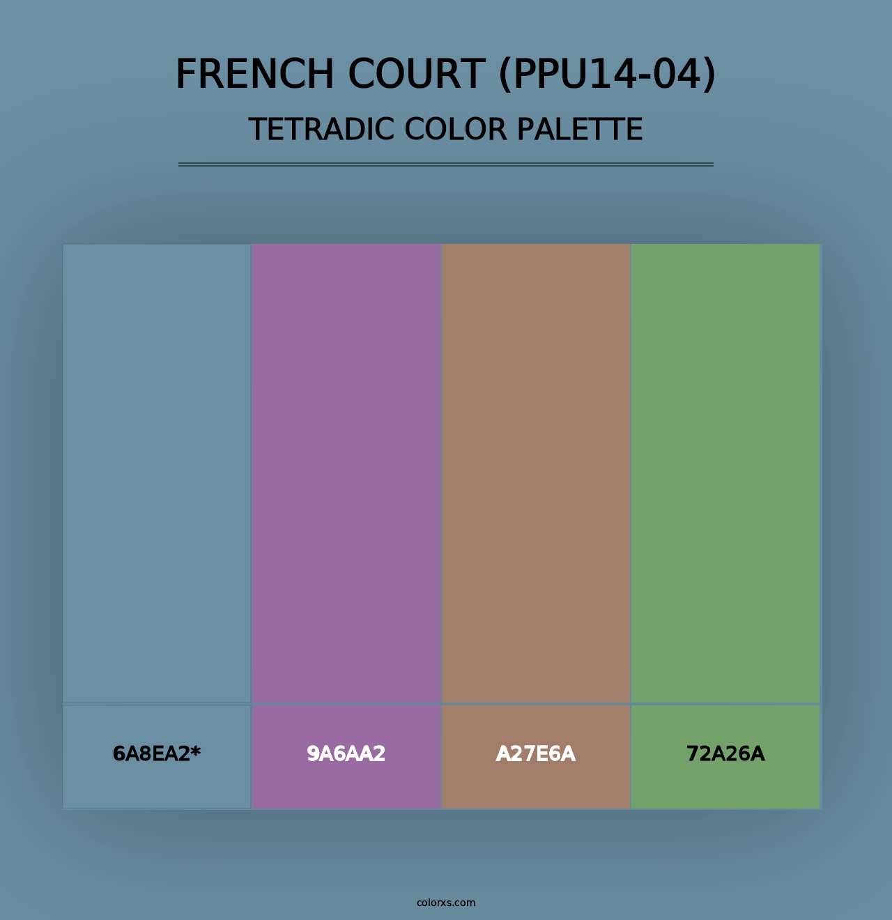 French Court (PPU14-04) - Tetradic Color Palette