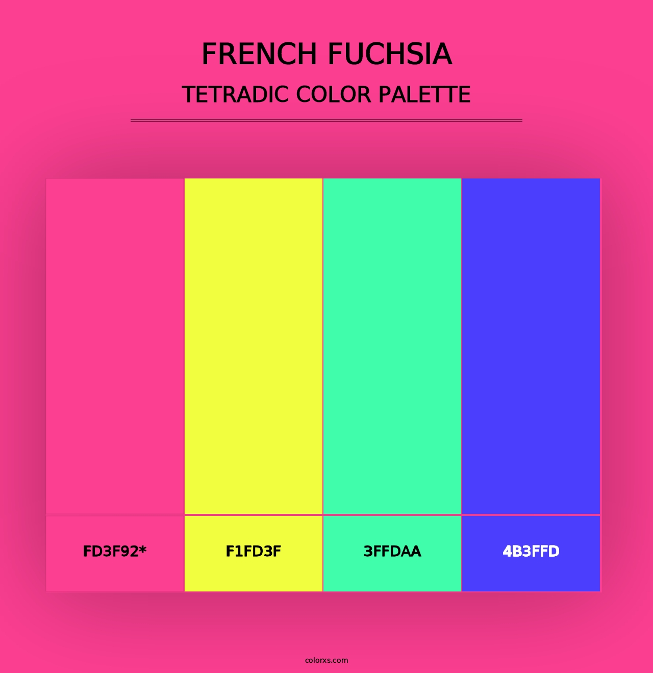 French Fuchsia - Tetradic Color Palette