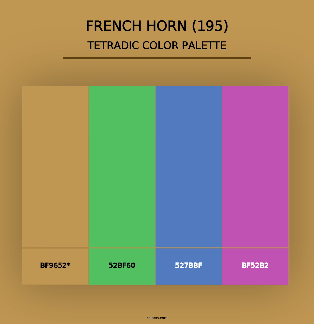 French Horn (195) - Tetradic Color Palette