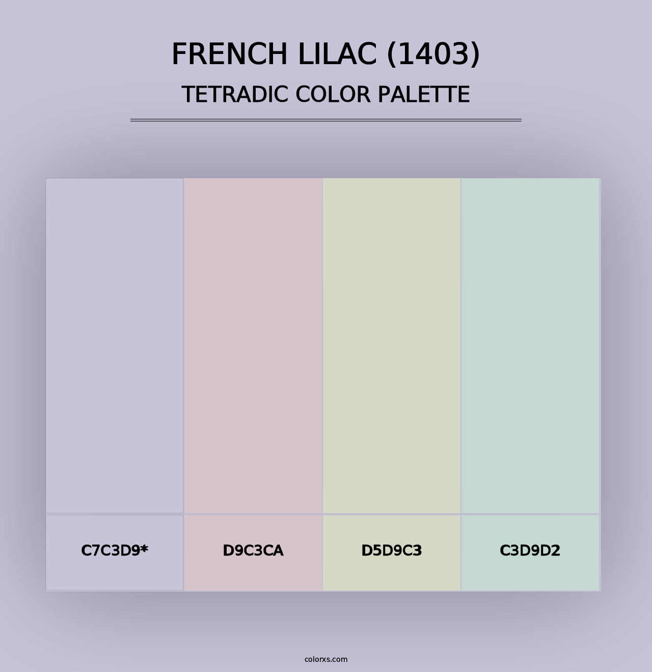 French Lilac (1403) - Tetradic Color Palette