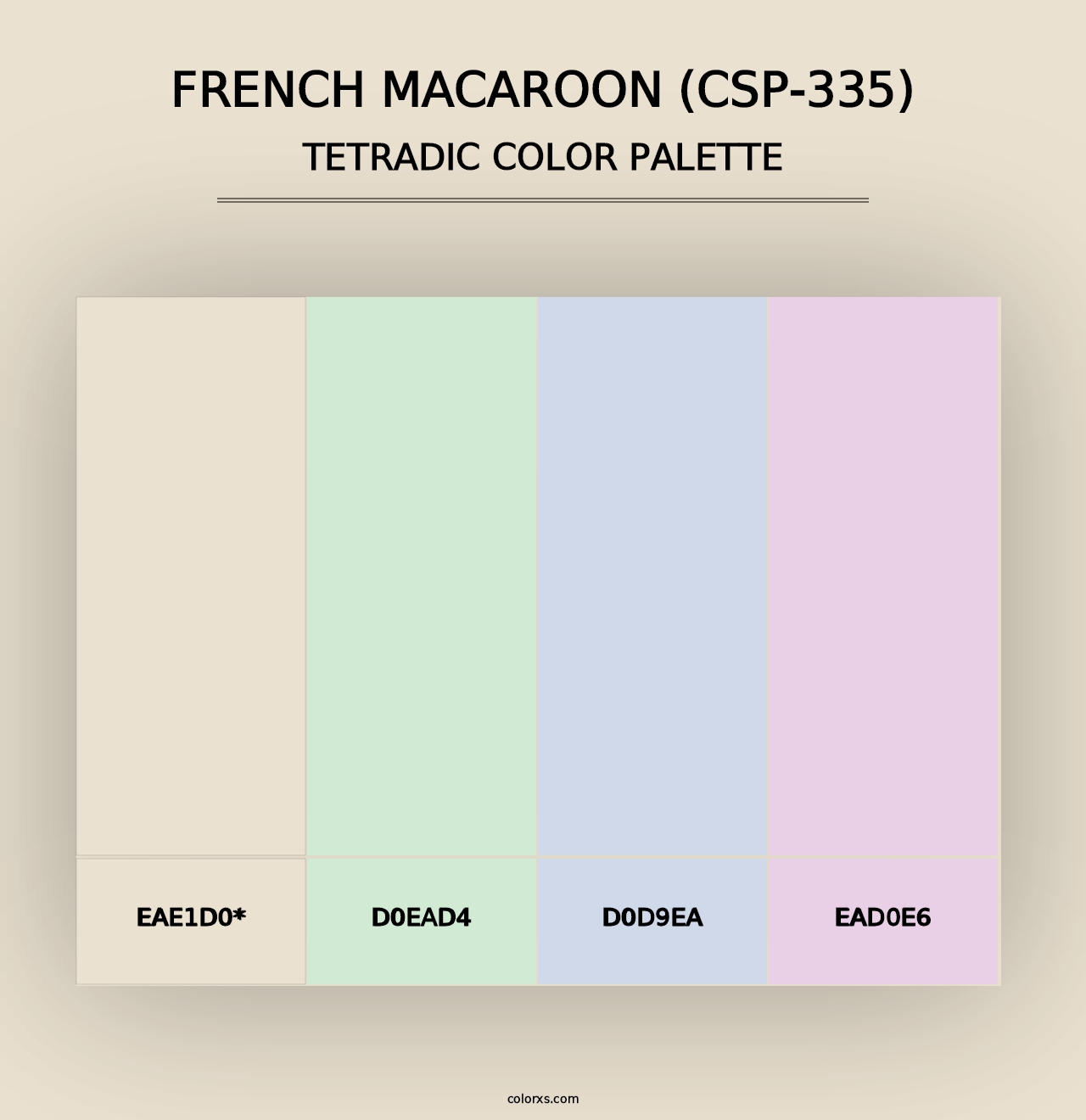 French Macaroon (CSP-335) - Tetradic Color Palette